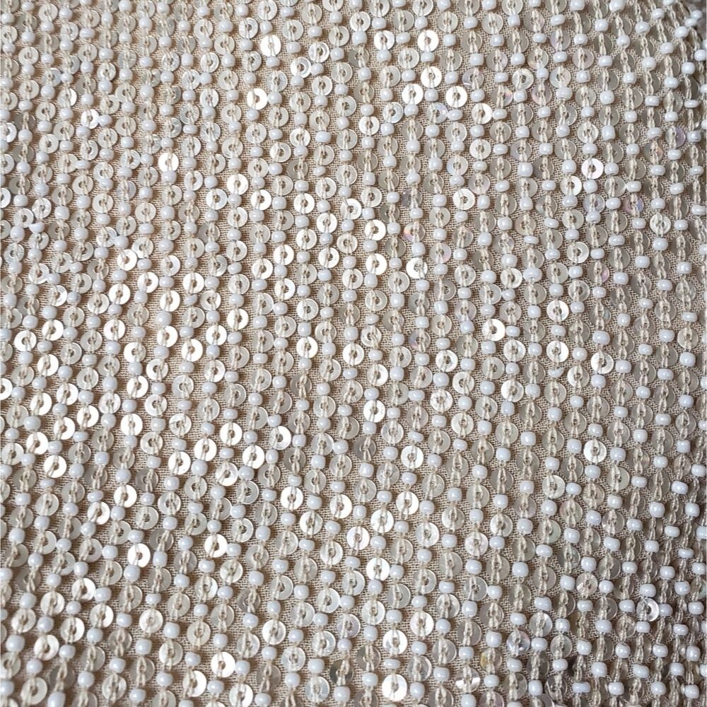 MLV Sequin/Pearl Embellished Camisole Top in Natural/Tan - Picture 6 of 12